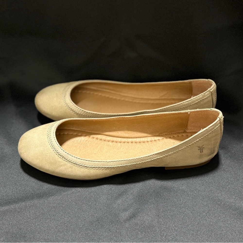 Frye Sand Suede Ballet Flats